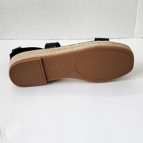I.N.C. International Concepts Women's Black Espadrille Wedge Sandals Size 10 - Picture 7 of 8